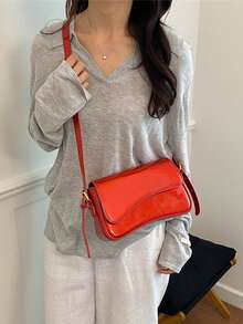 New Versatile Shoulder Bag - Red - View 4