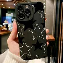 1pc Star Eye Frosted Anti-Fall TPU Compatible With Apple IPhone17/Air/17Pro/17PROMAX/16/15/14/13/12/11/XSM/XR - Black - View 10