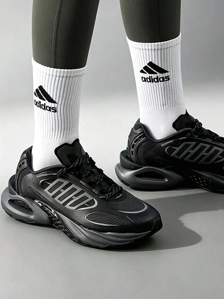 adidas Climacool Vento 4.0 百搭舒適 PU織物合成革減震回彈 低筒跑步鞋 男女同款 黑色 - 黑色 - 查看 1