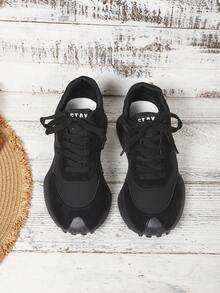 2026 Nuevos Zapatos Deportivos Cómodos y Transpirables para Mujer Casual Elegante Fiesta Punk - Negro - Ver 3