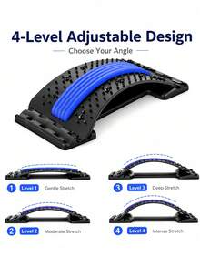 4-Level Adjustable Premium Back Stretcher, Relieves Lower Back Pain, With EVA Massage Strap, Portable Spine Decompression Board, Suitable For Spine Exercise, Relaxation, Yoga, Fitness, Gym Essential, Fitness Equipment, Sports Equipment, Back To School - Multicolor - View 6