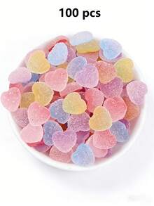 10/30/50/80/100/200pcs Multi-Color Mini Flat Bear Gummy, Star, Heart Resin Craft Jewelry Making Candy Design Decorations, Suitable For Phone Case, Scrapbooking, DIY Crafts, Nail Art, Hair Clips, Earrings Jewelry Making Supplies - Multicolor - View 19