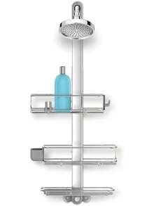 Simplehuman, Organizador de ducha grande ajustable O6DH - Acero inoxidable mate + aluminio anodizado - Ver 6