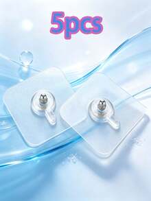 1-50 piezas/paquete Ganchos adhesivos fuertes sin taladro para colgar en la pared, adecuados para fotos de boda, tornillos invisibles, marcos impermeables y ganchos de baño - Talla única - Ver 16