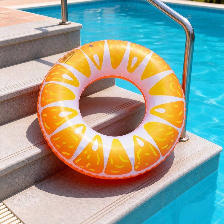 1 Pc Creative Watermelon Design Hot Summer Adult Kids PVC Watermelon Tube Inflatable Pool Swimming Ring - Multicolor - View 1