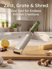 Mini Scraper: Fine-Mesh Stainless Steel Sharp Blades, Suitable For Peeling Citrus Fruits, Cheese, Chocolate, Ginger And Other Ingredients. Comes With Storage And Hanging Holes. Bottom Has Anti-Slip Blocks For Stable Operation. - Multicolor - View 10
