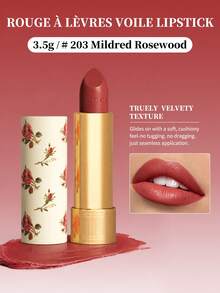Gucci Velvet Luminous Lipstick 203 Mildred Rosewood 3.5g/0.12 OZ - 203-mildred Rosewood -3.5g - View 1