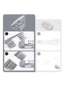 1/3/5pcs Stretchable Eraser Set - Professional Art Use - Ideal Choice For Artistic Creation, Flexible High-Gloss Surface Treatment, Effectively Removes Pencil And Charcoal Marks, Providing A Smooth Drawing Experience - Matte Rubber - View 10