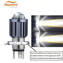 Heyword 1個 H4 LED 機車大燈燈泡 HB2 9003 12V-24V 高/低燈 適用於機車速克達 LED 大燈燈泡改裝套件 白色 - 米色 - 查看 9