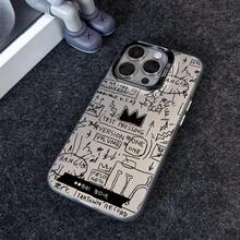 [24h Versand aus DE/FR/ES]Handliche -Hülle - Cartoon-Hartschale mit japanischem und koreanischem  Markenlinienmuster, geeignet für Apple  17 Air 16 16E 15 14 13 12 11 Pro Max X XR XSMAX 8 7 Plus, bunte silberne matte Hartschalen-Rückabdeckung, perfektes Geschenk für Samsung und . - 1 Bild - Übersicht 6