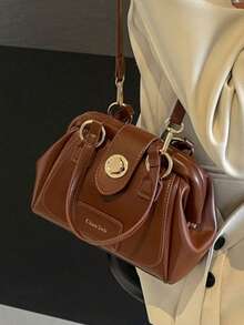 Fashionable Large Capacity Women's Handbag - Brown - View 5