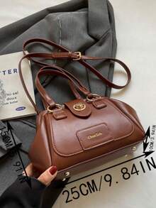 Fashionable Large Capacity Women's Handbag - Brown - View 3