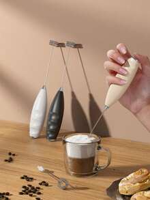 New Electric Wireless Mini Milk Frother, Powerful Handheld Milk Foamer, Stainless Steel Coffee Stirrer, Suitable For Coffee, Latte, Cappuccino, Matcha, Hot Chocolate, Portable Beverage Mixer Mini Coffee Machine - Multicolor - View 9