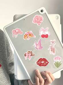 50pcs Pink Fun Land Stickers Notebook Laptop Phone Case Luggage Skateboard Helmet Decoration Stickers - Multicolor - View 4