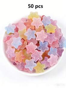 10/30/50/80/100/200pcs Multi-Color Mini Flat Bear Gummy, Star, Heart Resin Craft Jewelry Making Candy Design Decorations, Suitable For Phone Case, Scrapbooking, DIY Crafts, Nail Art, Hair Clips, Earrings Jewelry Making Supplies - Multicolor - View 23