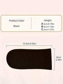 Height-Increasing Insoles, Soft-Soled Half-Insoles, Lightweight And Breathable Sweat-Absorbing Insoles, Latex Interlayer, Invisible Height-Increasing Insoles. - Multicolor - View 5