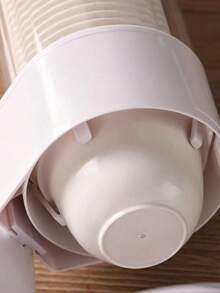 1 pieza Soporte para taza de té Kung Fu, estante vertical para tazas, estante de almacenamiento a prueba de polvo para vasos de papel sin necesidad de perforar - Blanco - Ver 5