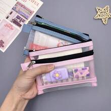 3/6-Piece Double-Layer Mesh Storage Bag, Coin Purse, ID Storage Bag, Pouch For Keys, Lipstick, Etc., Portable Travel Storage - Multicolor - View 5