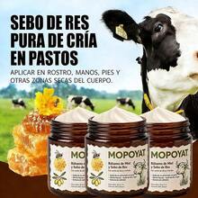 60g gramos de crema de sebo de vacuno alimentado con pasto elaborada artesanalmente, con miel y sebo de vacuno | 100 % pura y natural, ideal para pieles extremadamente secas y agrietadas | Hidratante y humectante, apta para rostro, cuerpo, manos, labios y talones, unisex. - Blanco - Ver 5