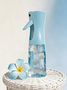 2D Shiny Shell & Starfish Pattern Transparent PET Refillable Travel Spray Bottle - Multi-Purpose Fine Mist Spray Bottle, Suitable For Travel, Business Trips, Makeup Remover Dispensing; Reusable With Continuous Spray Function, Widely Used For Hair Styling, Cleaning, Plant Care And Facial Moisturizing. - Multicolor - View 4