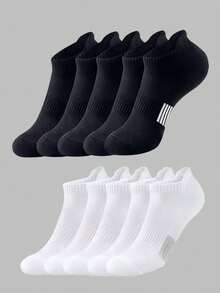 5/10 Pairs Minimalist Unisex Socks, Comfortable Casual All-Season Versatile Couple Short Socks - Multicolor - View 2