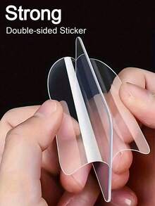 Square Double-Sided Adhesive Pads, Transparent Removable Nano Sticky Mounting Blocks, No Residue Self-Adhesive Glue Dots, Suitable For Photo Frames, Carpets, Home Decor Fixing - C-Transparent - View 2