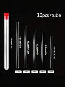 60/30/18/6pcs/Set Beading Needles, Multiple Sizes Open Eye Needles, For Making Bracelets, Necklaces, Jewelry - Multicolor - View 8