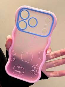 Cute Macaron Fruit Pattern Phone Case, Compatible With IPhone 17 Pro Max 17 Pro 17 Pro 16 14 13 15 Pro Max 14 15 13 16 17, Creative Candy Color Protective Cover With Lens Protection - Pink - View 3