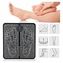 Massageador Elétrico De Pés Relaxamento 8 Modos de Estimulação e 19 Intensidades - Preto - Visão 2