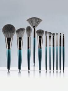 11Pcs Professional Makeup Brush Set, Soft Synthetic Bristles Cosmetic Brushes Kit, Foundation Powder Blush Contour Eyeshadow Face Makeup Tools For Beginners - Multicolor - View 1