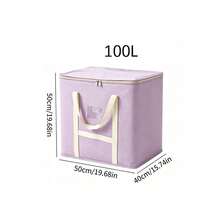 1/3pcs Clothes Storage Bag Extra Large Reinforced Handle Organizer For Blanket Comforters Bed Sheets Quilt Storage Bag - Multicolor - View 5