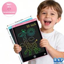 RSP Pizarra de escritura a mano de 6.5 pulgadas / 8.5 pulgadas / 10 pulgadas / 12 pulgadas, pizarra para garabatear, tableta de escritura portátil, pizarra de escritura electrónica, pizarra de dibujo reutilizable, adecuada para arte y manualidades, hogar, escuela y oficina - Multicolor - Ver 24