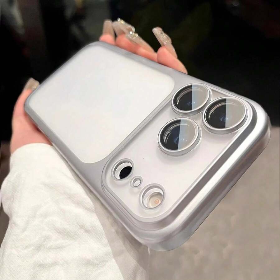 [24h Shipping From DE/FR/ES] 
 Thin Semi Transparent Matte PC Protective Case, Electroplated Frame, Built-In Camera Lens Protector, Stylish Semi Transparent Back Cover Ideal Holiday Birthday Gift Suitable For IPhone 17, 17 Air-11 Plus, 16e, Pro Max, Three Galaxy S21, S22, S23, S24, S25, S26 Ultra Edge Fe Plus Shockroof Anti Fingerprint, Scratch Resistant, Ultra-Thin Phone Case - Figure 2 - View 1