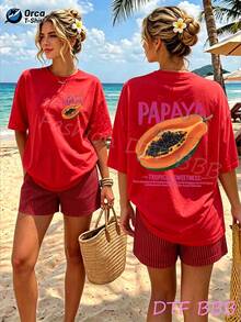 Women T-Shirts - 紅色 - 查看 1