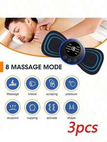 AXH Nuevo parche de masaje EMS, estimulador portátil de alivio muscular para el cuello y la espalda, herramienta de cuidado de la salud para las piernas y el Body - Multicolor - Ver 13