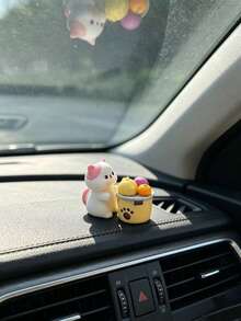 可愛貓咪汽車儀表板裝飾品，療癒系貓咪汽車內飾裝飾，創意貓咪汽車儀表板裝飾 - 貓咪 - 查看 2