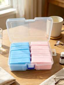 1PC Travel/Home Large Capacity Pill Box 1 Large Box + 10 Small Boxes Dual-Color Multifunctional Storage Box Portable Pill Organizer Mini Convenient Pill Organizer With Compartments Travel Medicine Storage Container Moisture-Proof Dust-Proof Weekly Pill Organizer - View 3