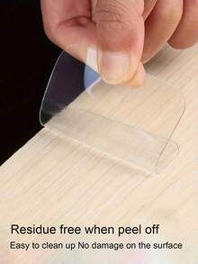 Square Double-Sided Adhesive Pads, Transparent Removable Nano Sticky Mounting Blocks, No Residue Self-Adhesive Glue Dots, Suitable For Photo Frames, Carpets, Home Decor Fixing - C-Transparent - View 4