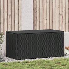 vidaXL Garden Box Cushion Box Storage Box Garden Trunk Chest Box Storage Box Cushion Box Garden Poly Rattan 100x50x50cm Black - Black - View 13