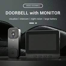 4.3" Doorbell Camera With Video Recording, Two-Way Audio & Night Vision - RFID Security System Suitable For Home/Commercial Use, No WiFi/Subscription-Free, Low Voltage Doorbell - View 3