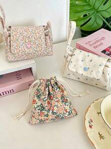3-Layer Floral Print Digital Storage Bag, Cute Camera Protective Case With Handle, Large Capacity Multi-Layer Storage Design, Scientific Partitioning For Easy Organization Of Camera, Phone, Data Cable, USB Drive, Hard Drive And Other Digital Accessories, Thick Shock-Absorbing Lining Effectively Cushions And Protects Devices From Drops, Lightweight Hand-Carried Suitable For Daily Commute, Travel And Dorm Storage, Essential For Back-To-School And Vacation Season, High Cost-Performance Choice For Digital Enthusiasts, Keep Your Digital Accessories Organized In One Bag - View 10