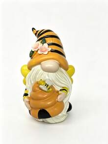 1pc Cute Bee Gnome Statue, Outdoor Resin Decor, Spring & Summer Garden Ornament, Suitable For Garden, Patio, Shelf Decoration, Housewarming Gift, Mother's Day Gift, Balcony & Windowsill Accent - A - View 10