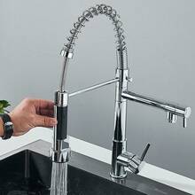Pull Out Kitchen Mixer Tap Dual Spout Spray Single Lever Modern Monobloc - 46 X 20 X 12.5 cm - View 6