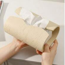 1pc Curved Resin Tissue Box Holder, Desktop Tissue Rack, Beautiful And Durable, Suitable For Restaurant, Bathroom, Living Room, Vanity Countertop Decoration, Ideal Holiday Party Gift. - Book Tissue Box - View 1