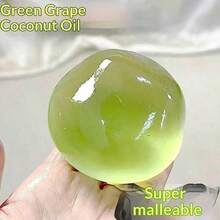 1 pieza Bola de apretar de rebote lento con aceite de coco y menta de color aleatorio, juguete de apretar de arpillera redondo de 6 cm para alivio del estrés, blandito, crujiente, mantequilla crujiente, apretar, bola de granizado, juguetes blanditos, juguete de estrés blandito, dumpling blandito, crujiente, crujiente, secreto - Multicolor - Ver 3