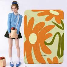 GIIPPA Casing Pelindung Lipat Berbentuk Y dengan Motif Bunga Daisy Oranye, Dapat Dilepas dengan Magnet, Gesper Ganda, Cetakan Definisi Tinggi, Pelindung Anti Guncangan dengan Tempat Pena, Gaya Cocok untuk Semua Model, Dapat Diberikan Sebagai Hadiah untuk Teman - MultiWarna - View 9