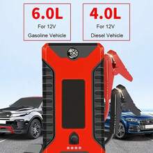Arrancador de Batería 12V para Auto 99800mAh, Power Bank Portátil con Linterna LED, Pinzas, Cables y Estuche, Viajes - 1 - Ver 4
