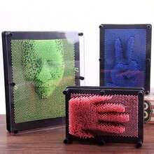 1件創意3D多針手掌模型玩具,多功能塑膠掌心針雕塑,新穎互動掌心玩具,生日與畢業禮物首選 - 彩色 - 查看 6