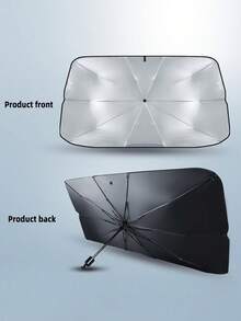 Premium Silver Car Sunshade - Front Windshield Heat Insulation & UV Protection, Retractable Design For Easy Storage - Fits All Car Models - Perfect For Summer And Hot Weather - Ideal Gift For Car Owners - A - View 5