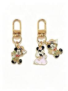 Disney 1個迪士尼卡通米奇與米妮婚禮吊飾，新郎與新娘鑰匙圈，創意婚禮伴手禮 - 多款 - 查看 5